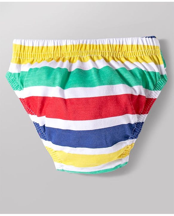 Babyhug 100% Cotton Single Jersey Knit Antibacterial Briefs With Car & Dino Print Pack of 3 - Multicolor
