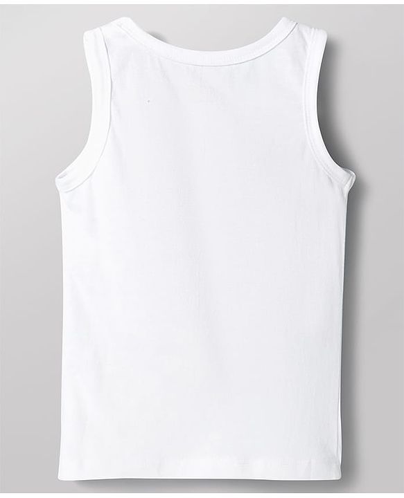 Babyhug 100% Organic Cotton Knit Sleeveless Solid Colour  Vests Pack of 3 - White