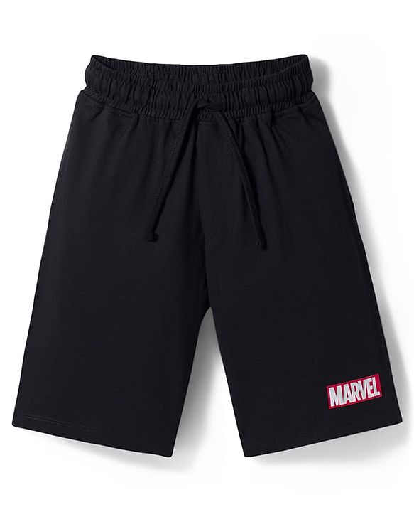 Pine Kids Marvel 100% Cotton Knit Half Sleeves T-Shirt & Shorts Night Suit With Spider Man Graphic - Multi Color