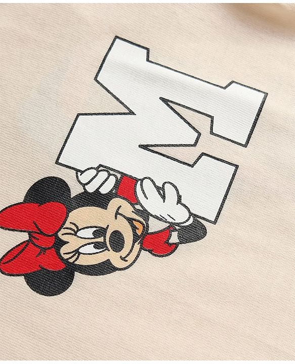 Babyhug Disney Single Jersey Knit Half Sleeves T-Shirt & Skirts Set With Minnie Mouse Graphics- Multicolor