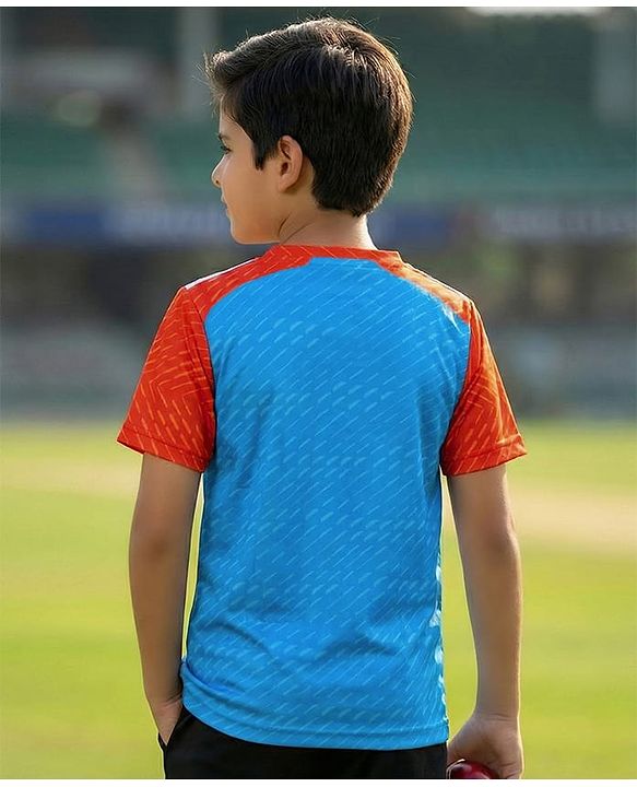Pine Active Knit Half Sleeves India Team Jersey T-Shirt - Blue