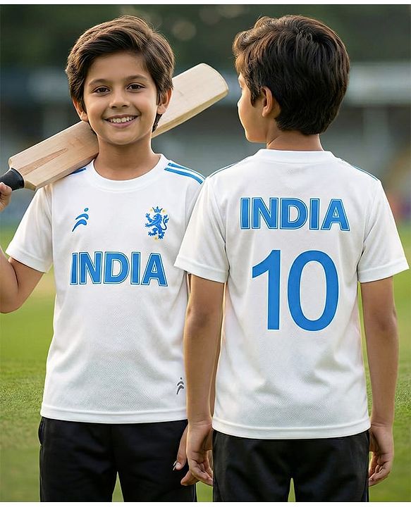 Pine Active Knit Half Sleeves India Team Jersey T-Shirt - White
