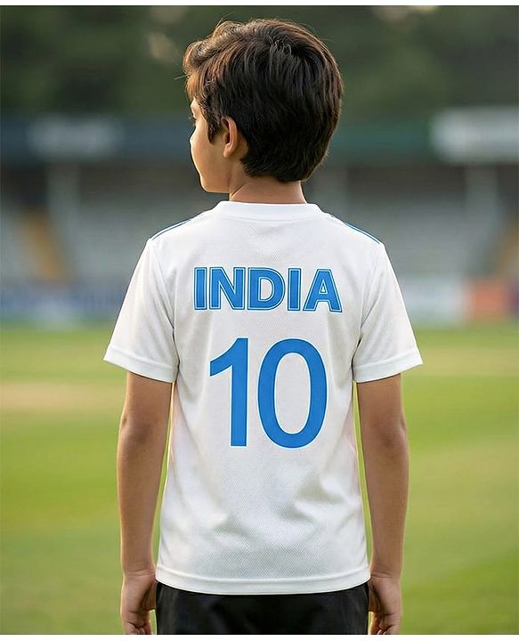 Pine Active Knit Half Sleeves India Team Jersey T-Shirt - White