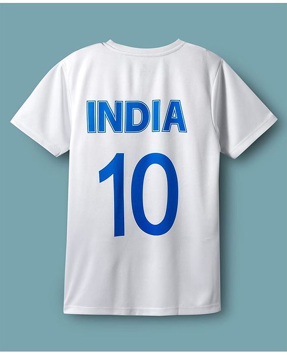 Pine Active Knit Half Sleeves India Team Jersey T-Shirt - White