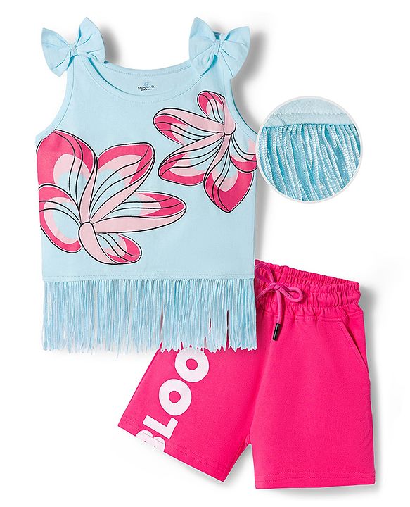 Buy OLLINGTON ST. Cotton Knit Sleeveless Top & Shorts Set with
