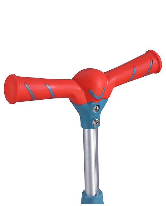 Babyhug Glider 3 Wheel Kids Kick Scooter with LED Wheels - Red Blue| Adjustable Height| Weight Capacity Upto 50 Kg| Toy for 2 to 12 yrs Boys & Girls| Activity Gifting Option| Compact Fold| Lean-to-Steer