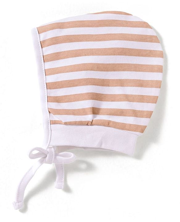 Babyhug 100% Cotton Intelock Knit Printed Baby Caps Pack of 2 Multicolor - Diameter 14 cm