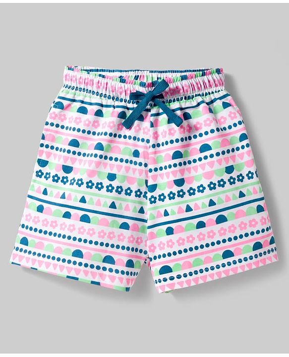 Pine Kids Cotton Knit Half Sleeves T-Shirt & Shorts Printed Night-Suit - Blue