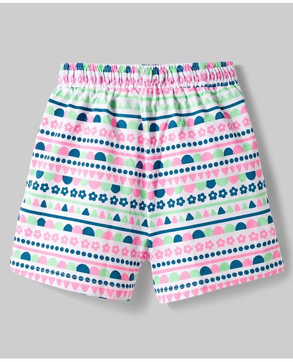 Pine Kids Cotton Knit Half Sleeves T-Shirt & Shorts Printed Night-Suit - Blue