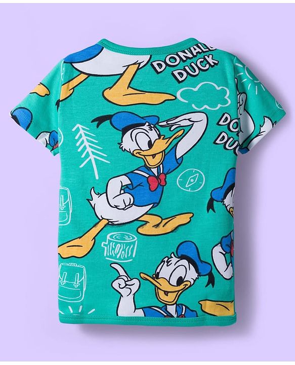 Babyhug Disney 100% Cotton Knit Half Sleeves Jhablas With Donald Duck Graphics Pack of 3 - Multicolour