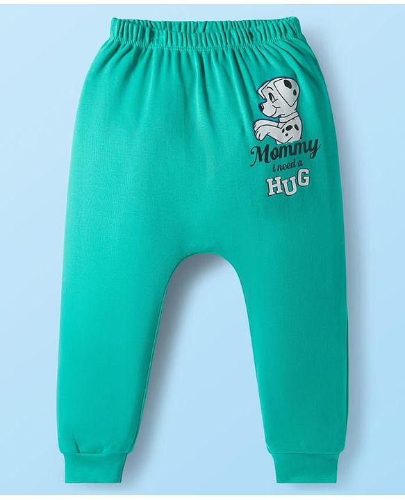 Babyhug Disney Interlock Knit Full Length 101 Dalmatians Printed Diaper Leggings Pack of 3 - White Blue & Sea Green
