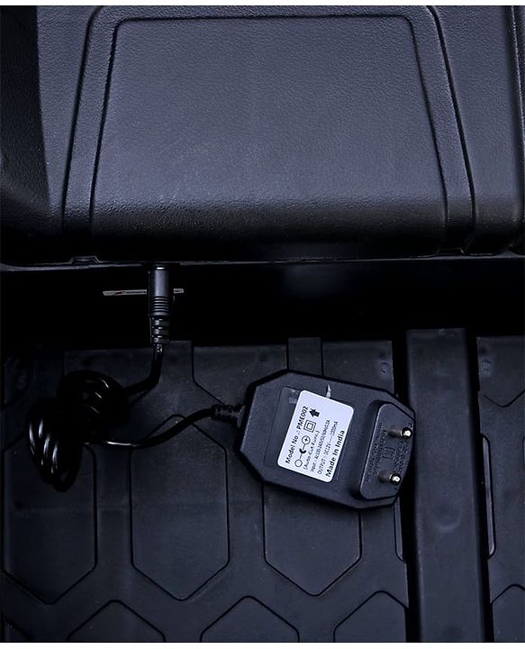 Babyhug Battery Operated Ride on Jeep with Music & LED Lights - Red| Rechargeable Battery| Openable Doors| Built-in Music & AUX| Remote Control| Easy to Assemble| Forward & Reverse