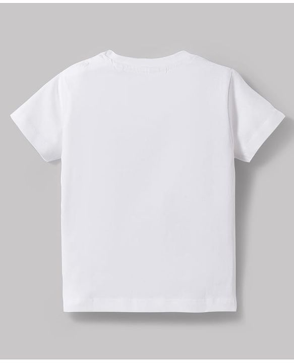 Babyhug Single Jersey Knit Half Sleeves Striped T-Shirt & Shorts Set with Bow Applique - Blue