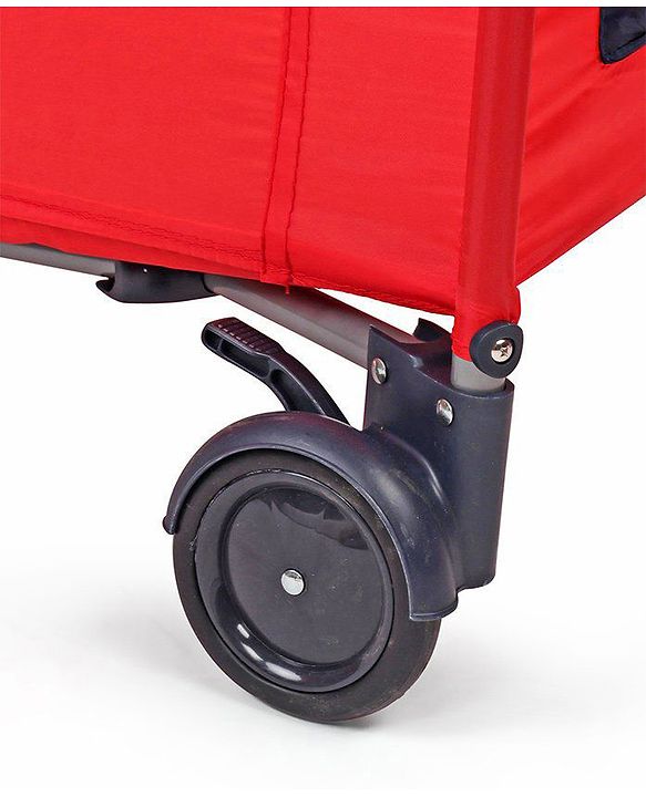 Babyhug My Space Playpen With Removable Mosquito Net - Red Navy (Assembly Video Available)