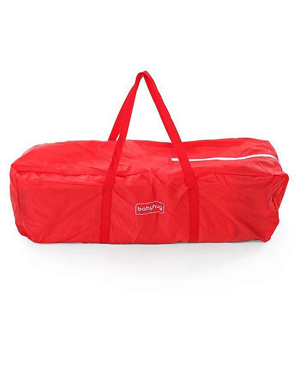 Babyhug My Space Playpen With Removable Mosquito Net - Red Navy (Assembly Video Available)