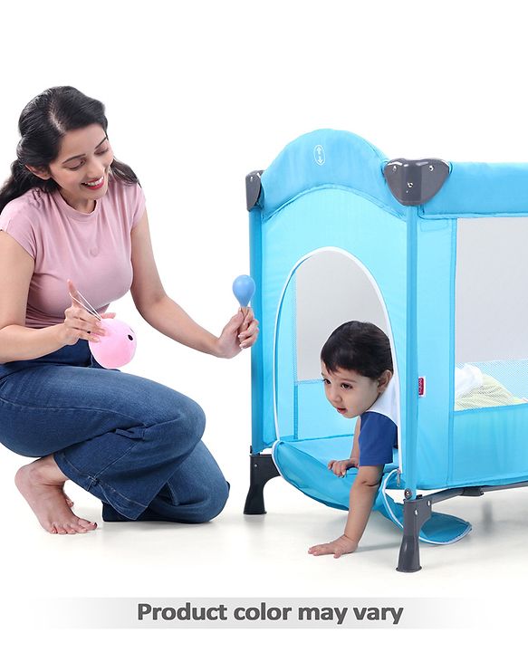 Babyhug My Space Playpen With Removable Mosquito Net - Pink (Assembly Video Available)