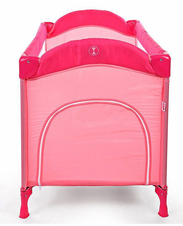 Babyhug My Space Playpen With Removable Mosquito Net - Pink (Assembly Video Available)