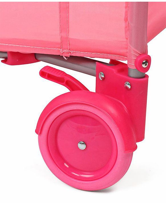 Babyhug My Space Playpen With Removable Mosquito Net - Pink (Assembly Video Available)