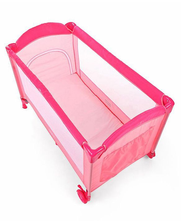 Babyhug My Space Playpen With Removable Mosquito Net - Pink (Assembly Video Available)