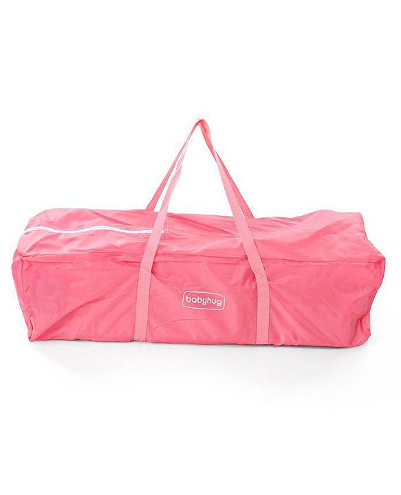 Babyhug My Space Playpen With Removable Mosquito Net - Pink (Assembly Video Available)