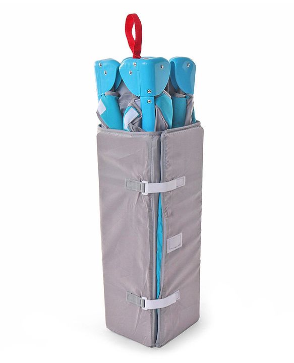 Babyhug Keep Me Close 2 in 1 Playpen Cum Baby Cot With Mosquito Net  - Blue Grey (Assembly Video Available)