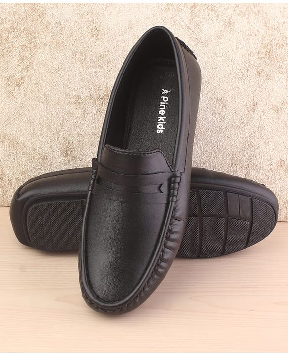Pine Kids Slip On Round Toe Party Wear Loafers - Brown