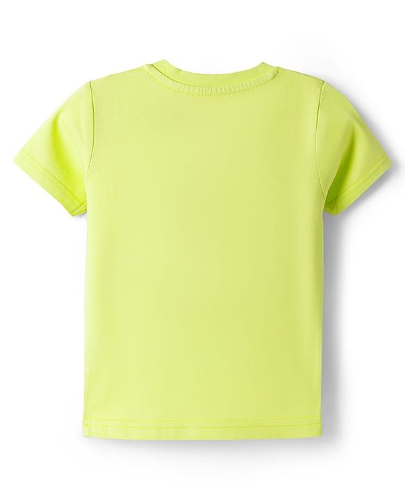 Babyhug Cotton Knit Half Sleeves T-Shirt & Short Night Suit with Bunny Print - Green