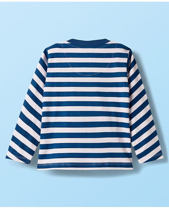 Babyhug Disney Single Jersey Knit Full Sleeves Co-ords T-Shirt & Pajama Night Suit with Mickey Mouse Graphic - Blue