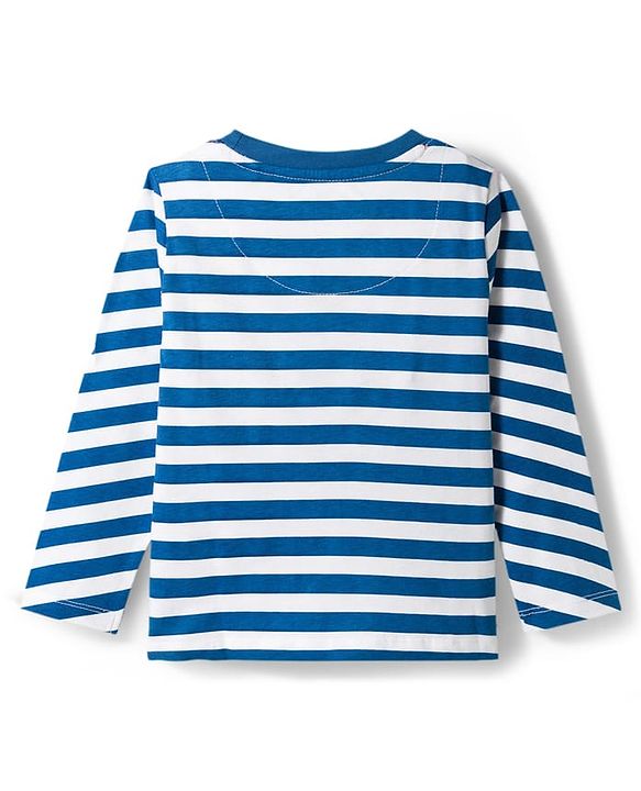 Babyhug Disney Single Jersey Knit Full Sleeves Co-ords T-Shirt & Pajama Night Suit with Mickey Mouse Graphic - Blue