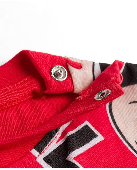 Babyhug Disney Single Jersey Knit Half Sleeves Co-ords T-Shirt & Shorts Night Suit with Mickey Mouse Graphic - Red