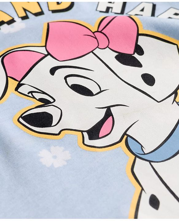 Babyhug Disney Knit Half Sleeves T-Shirts with Disney Character Graphic Pack of 2 - Light Blue & Pink