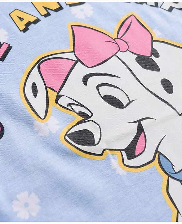 Babyhug Disney Knit Half Sleeves T-Shirts with Disney Character Graphic Pack of 2 - Light Blue & Pink