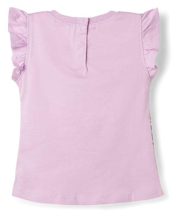 Babyhug Disney Single Jersey Knit Frill Sleeves T-Shirt with Bambi Graphic Pack of 2 - Multicolor