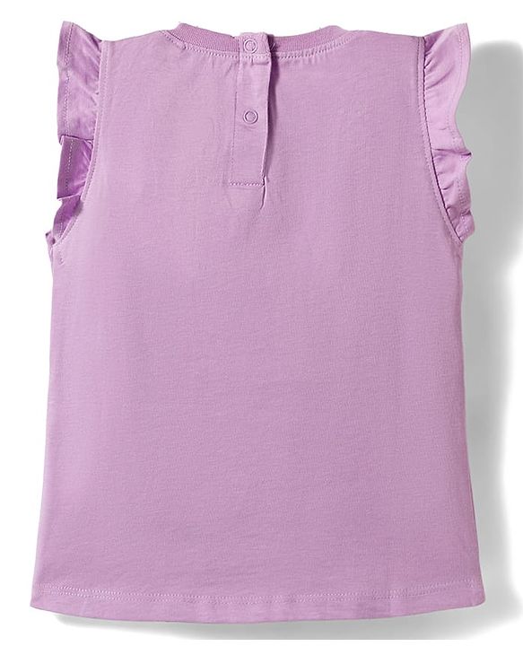 Babyhug Disney Single Jersey Knit Frill Sleeves T-Shirt with Bambi Graphic Pack of 2 - Multicolor