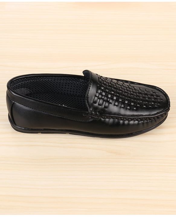 Pine Kids Slip On Solid Colour Loafers - Black