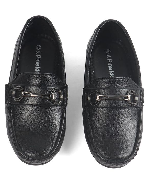 Pine Kids Slip On Loafers - Black
