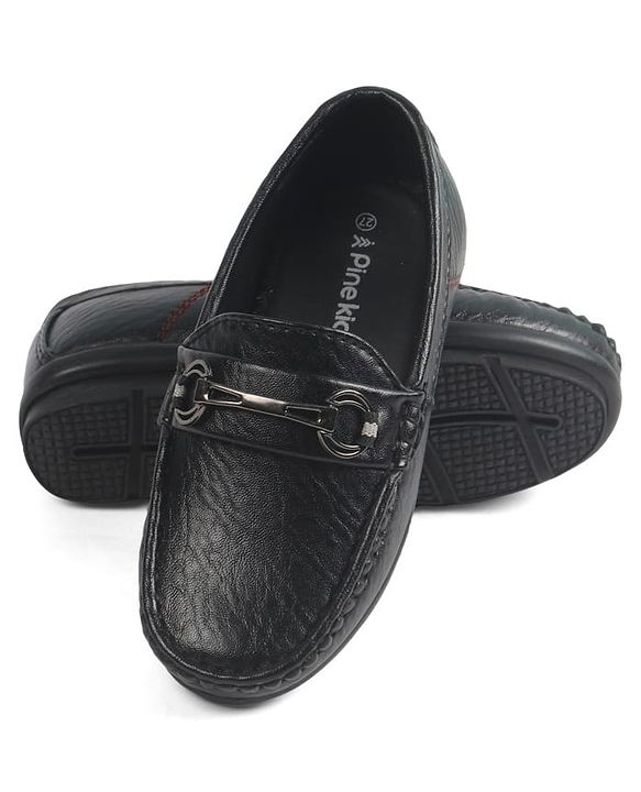 Pine Kids Slip On Loafers - Black