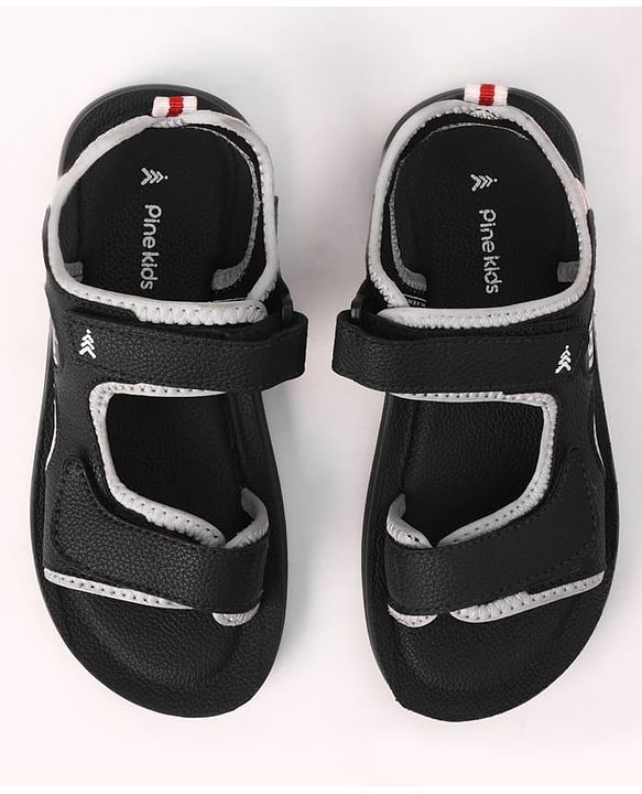 Pine Kids Velcro Closure Solid Sandals - Blue