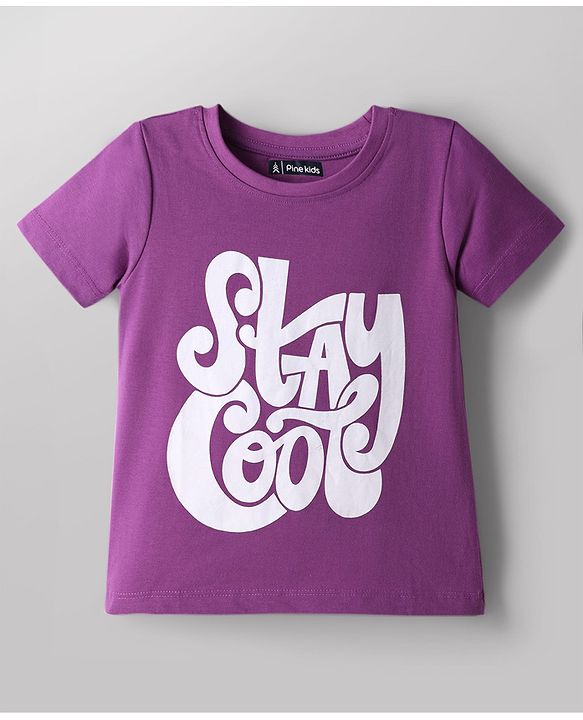 Pine Kids Cotton Knit T-Shirts Half Sleeves Graphic Print Multi Color 4-5 Years