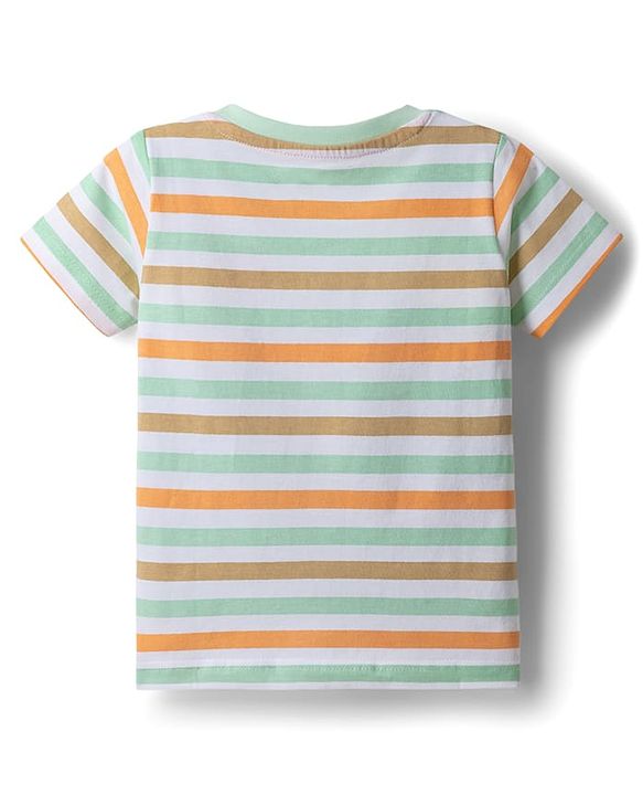 Babyhug Cotton Knit T-Shirts Half Sleeves with Graphics Pack of 3 Multi Color 6-9 Months