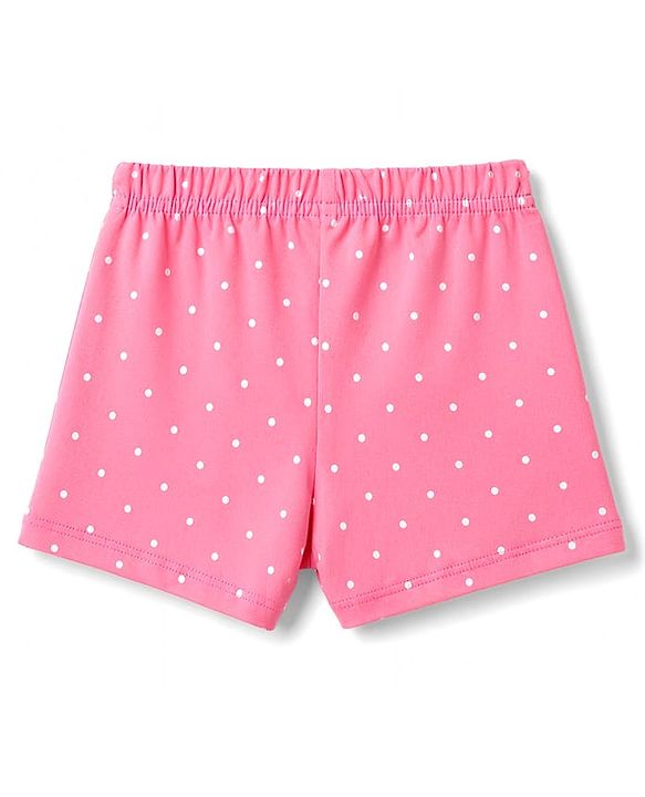 Babyhug Single Jersey Knit Mid Thigh Printed Shorts with Bow Applique Pack of 3 - Multicolor