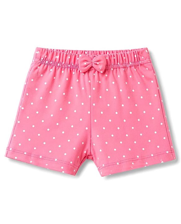 Babyhug Single Jersey Knit Mid Thigh Printed Shorts with Bow Applique Pack of 3 - Multicolor