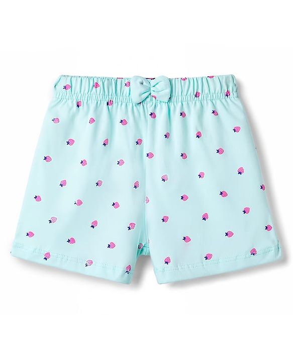 Babyhug Single Jersey Knit Mid Thigh Printed Shorts with Bow Applique Pack of 3 - Multicolor