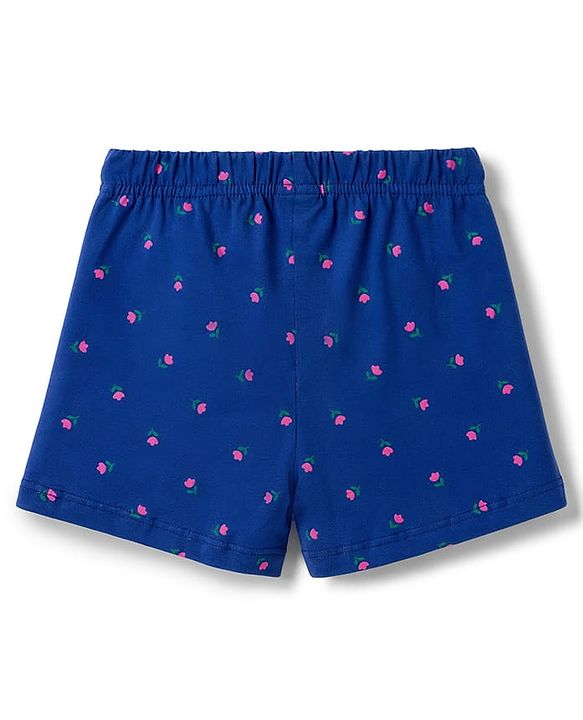 Babyhug Single Jersey Knit Mid Thigh Printed Shorts with Bow Applique Pack of 3 - Multicolor