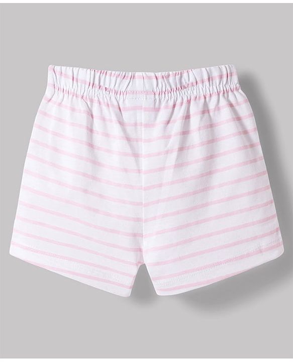 Babyhug Single Jersey Knit Mid Thigh Shorts with Cherry & Bow Print Pack of 3 - Multicolor