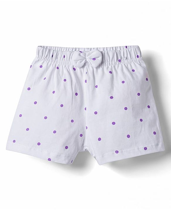 Babyhug Single Jersey Knit Mid Thigh Printed Shorts with Bow Applique Pack of 3 - Multicolor