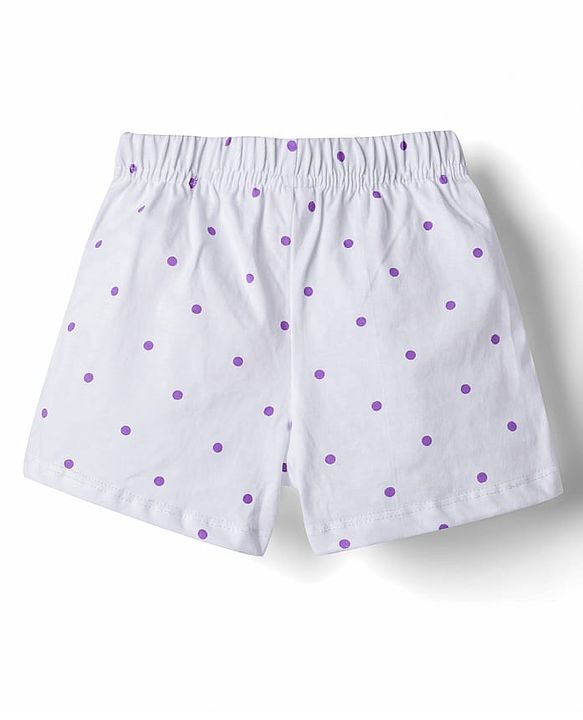 Babyhug Single Jersey Knit Mid Thigh Printed Shorts with Bow Applique Pack of 3 - Multicolor