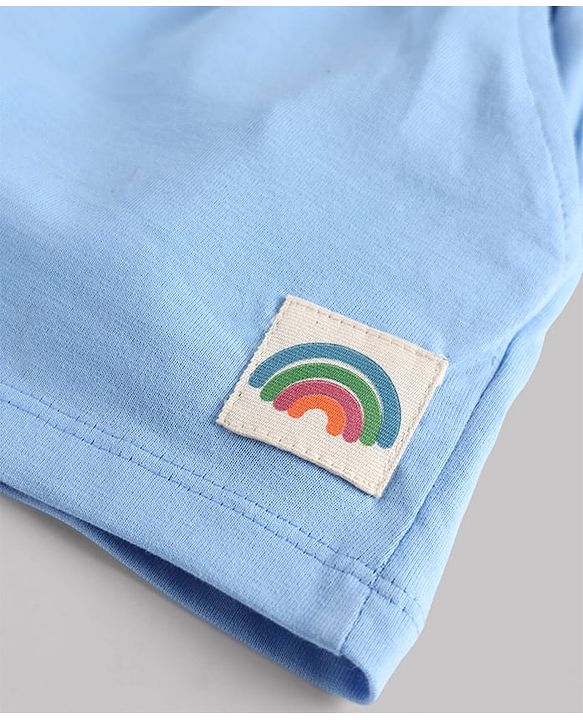 Babyhug Single Jersey Knit Mid Thigh Shorts With Rainbow Print Pack of 3 - Multicolor