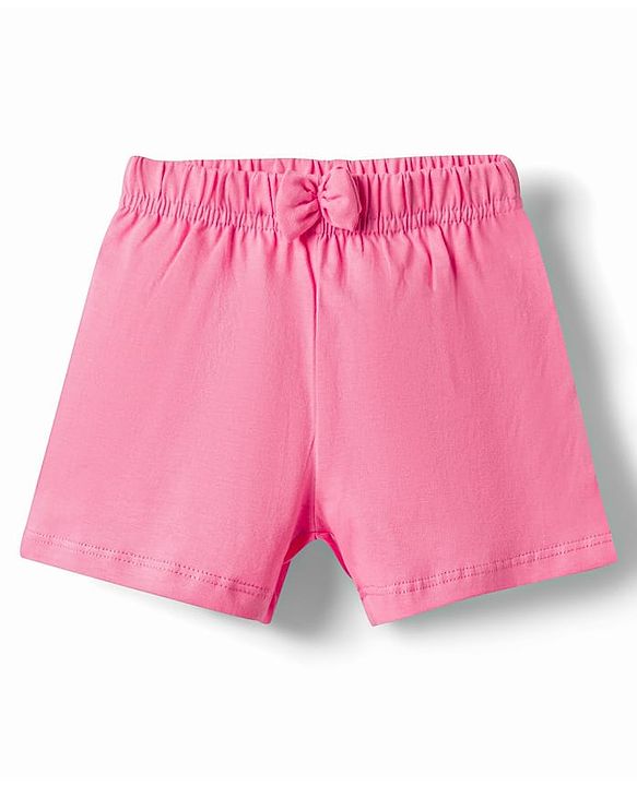 Babyhug Single Jersey Knit Mid Thigh Printed Shorts with Bow Applique Pack of 3 - Multicolor