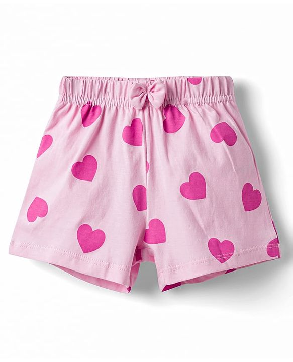 Babyhug Single Jersey Knit Mid Thigh Printed Shorts with Bow Applique Pack of 3 - Multicolor